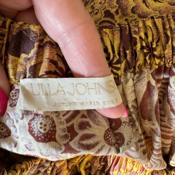 Ulla Johnson - Nanette Brown Floral Midi Dress Sz 4 - Picture 8 of 10